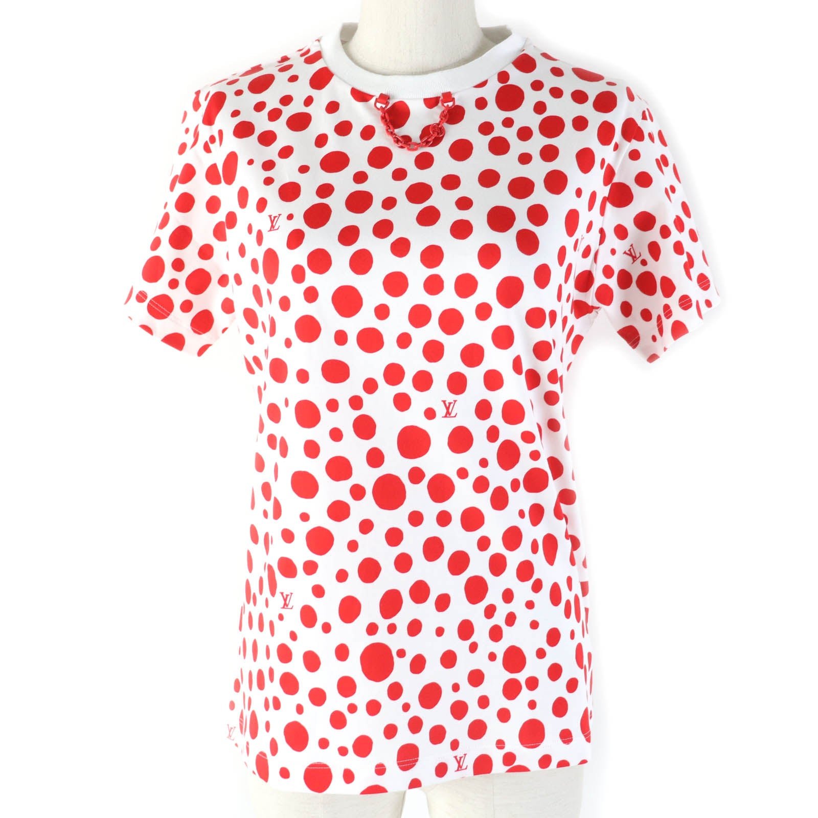 LOUIS VUITTON Short sleeve T-shirt cotton White red XS | AlmaBagz - Image 11