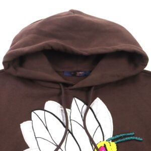 LOUIS VUITTON Hoodie cotton Brown GRAPHIC BEE PATCHED HOODIE Graphic Bee Patch Hoodie S | AlmaBagz