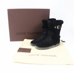 LOUIS VUITTON boots Mouton black 38.5 | AlmaBagz