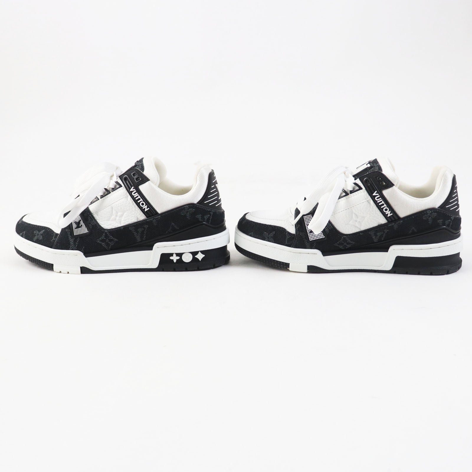 LOUIS VUITTON sneakers 1AC2A9 Denim, Leather White black LV Trainer Line 36.5 | AlmaBagz - Image 2