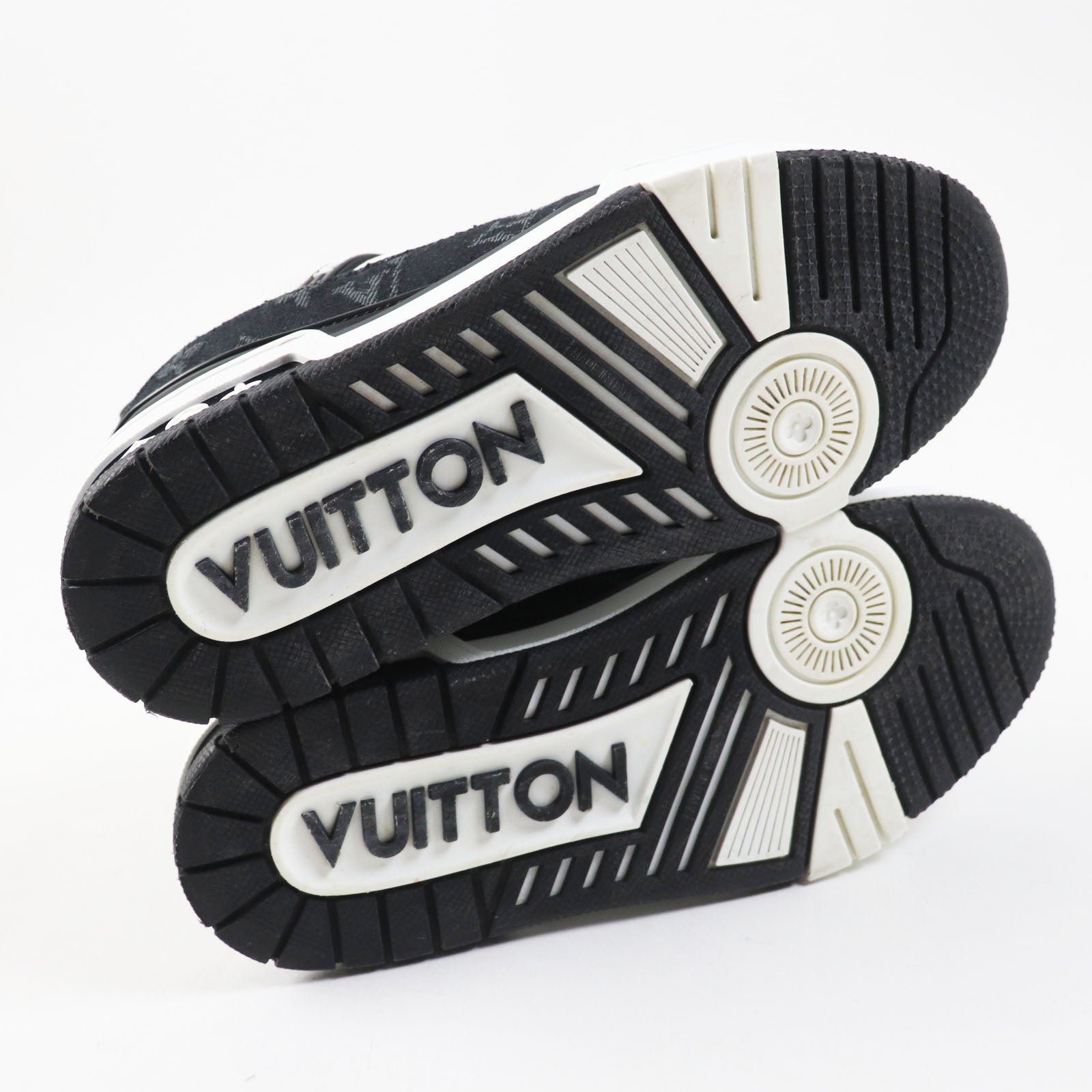 LOUIS VUITTON sneakers 1AC2A9 Denim, Leather White black LV Trainer Line 36.5 | AlmaBagz - Image 3