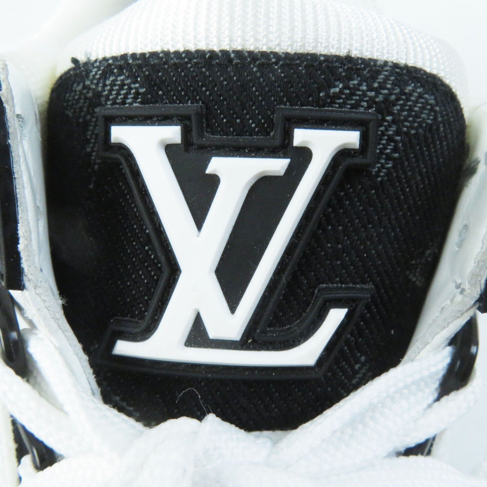 LOUIS VUITTON sneakers 1AC2A9 Denim, Leather White black LV Trainer Line 36.5 | AlmaBagz - Image 5