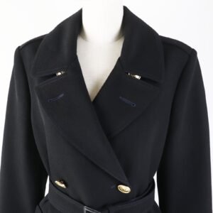 LOUIS VUITTON coat wool black 36 | AlmaBagz