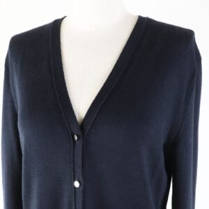 HERMES cardigan cashmere Dark navy 36 | AlmaBagz