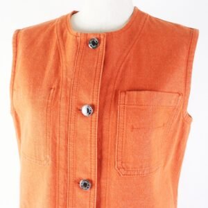 HERMES one piece 2E0550DQ cotton Orange 38 | AlmaBagz