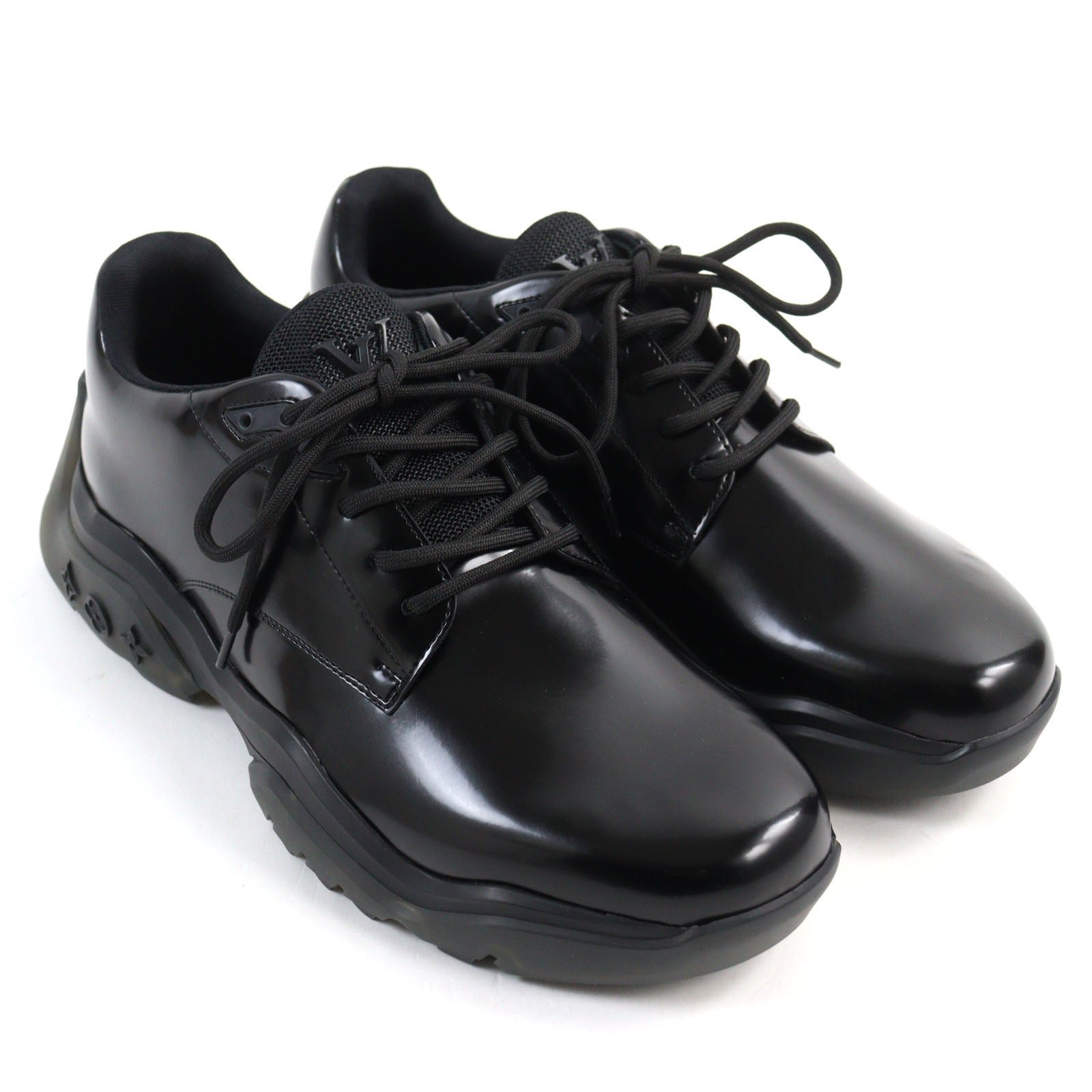 LOUIS VUITTON sneakers leather black Millennium line 8.5 | AlmaBagz
