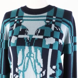 HERMES knit 3H2620DD cashmere Multi Brid de Gala Tartan 38 | AlmaBagz