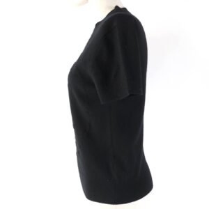 HERMES Short sleeve knit 2H2663D1 cashmere black 36 | AlmaBagz