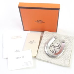 HERMES Money clip H077310FJ00 metal Silver Rack Horseshoe | AlmaBagz