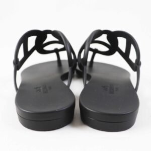 HERMES Sandals rubber black Egeri 35 | AlmaBagz