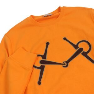 HERMES sweat cotton Orange L | AlmaBagz