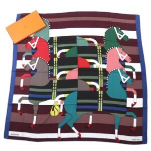 HERMES scarf 242708S cashmere Brown ROCABAR | AlmaBagz