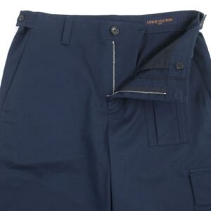 LOUIS VUITTON Pants cotton Navy 38 | AlmaBagz