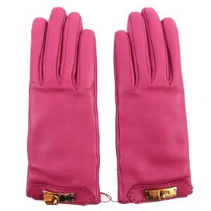 HERMES gloves 162060GB7O060 Lamb leather purple | AlmaBagz