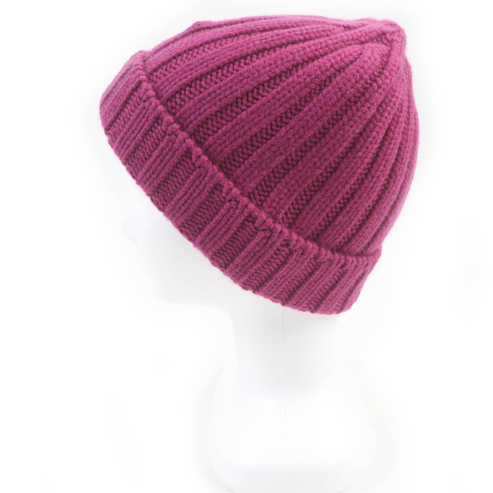 HERMES Knit cap cashmere Purple type | AlmaBagz
