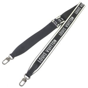LOUIS VUITTON Shoulder strap J02496 Nylon Black White | AlmaBagz
