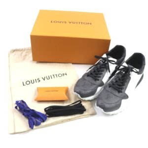 LOUIS VUITTON sneakers Monogram canvas Gray White Black Runaway line 10.5 | AlmaBagz