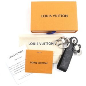 LOUIS VUITTON key ring M01821 Monogram Eclipse Canvas black Keychain Dragon Vivienne | AlmaBagz
