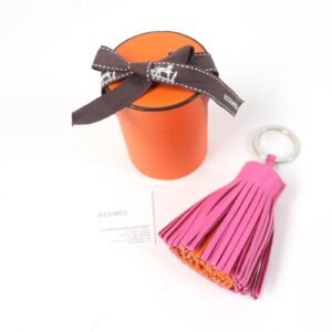 HERMES Bag charm Anyo Miro Rose Purple Orange Poppy Carmen | AlmaBagz