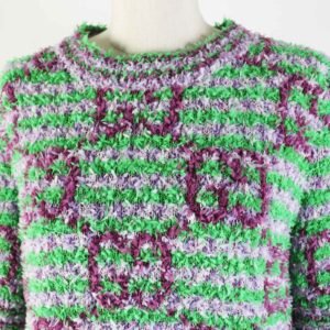 GUCCI knit 695796 cotton Purple green M | AlmaBagz