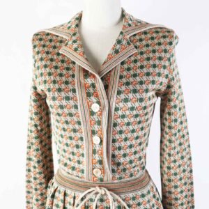 GUCCI one piece 632923 Rayon Multi VISCOSE RAME DRESS XS | AlmaBagz