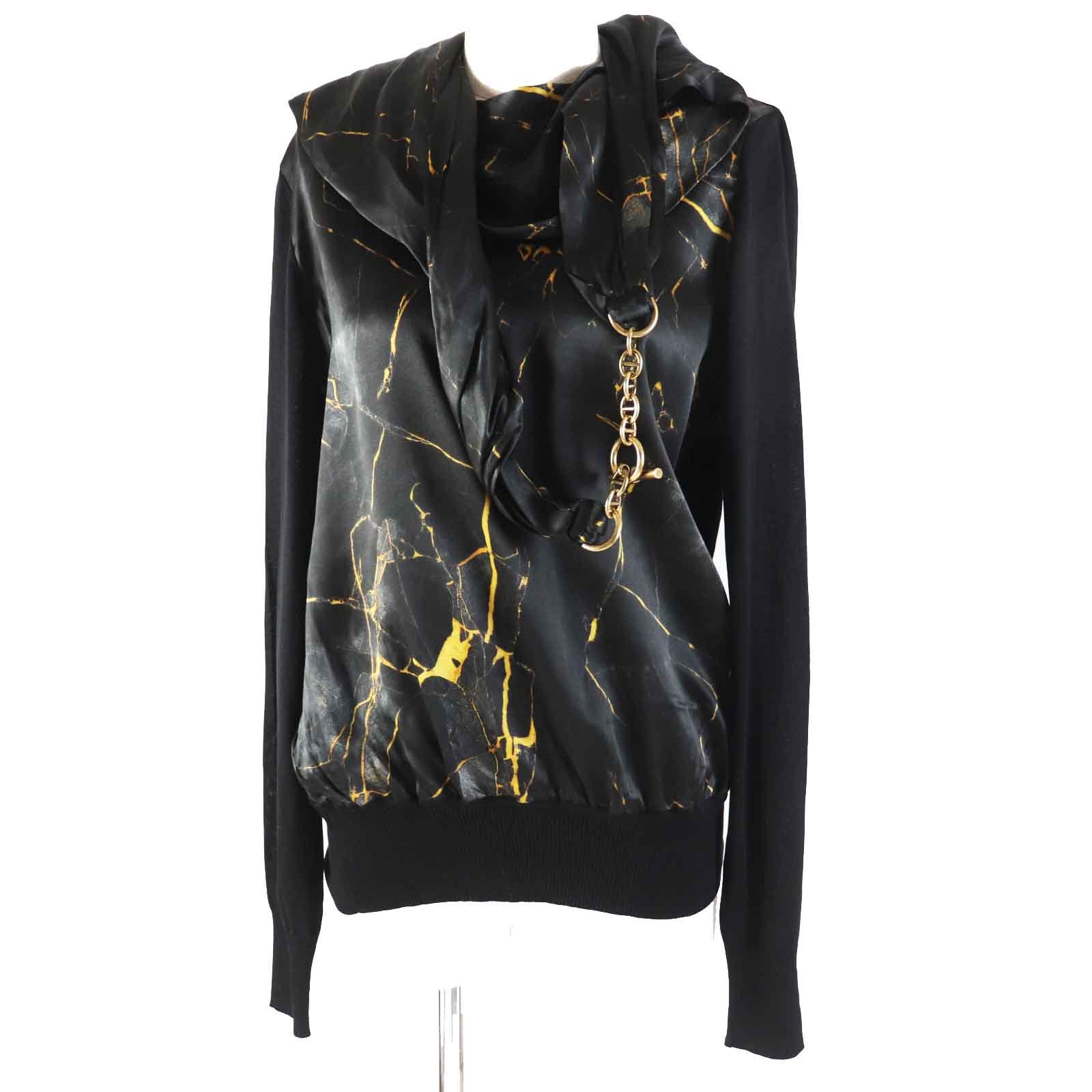 HERMES knit silk Black gold 42 | AlmaBagz - Image 12