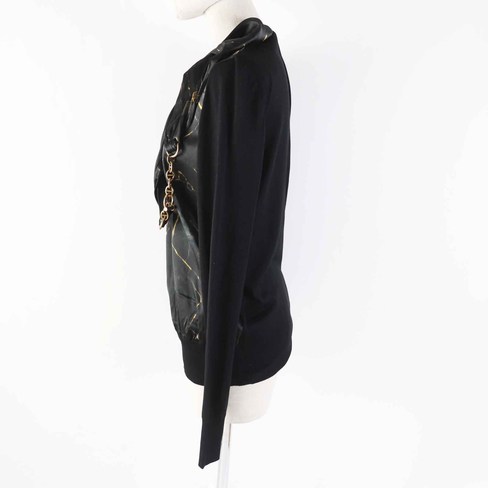 HERMES knit silk Black gold 42 | AlmaBagz - Image 2