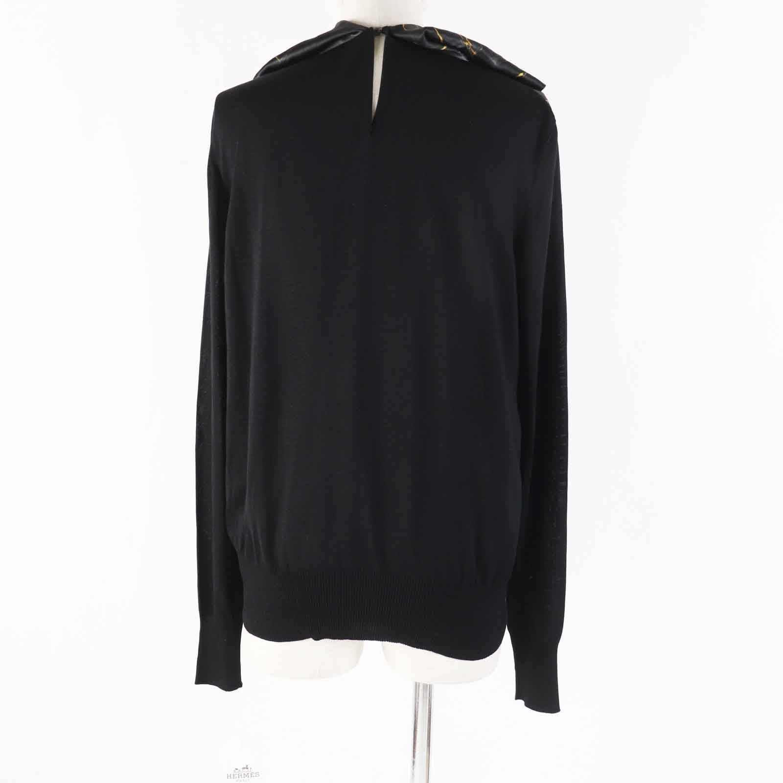 HERMES knit silk Black gold 42 | AlmaBagz - Image 3