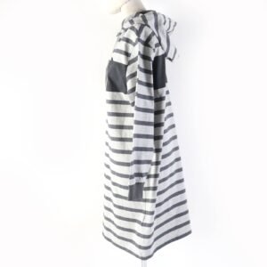 HERMES one piece Main: 100% cotton, part: 82% cotton, part: 16% nylon, part: 2% polyurethane gray Mariniere Women 34 Used | AlmaBagz