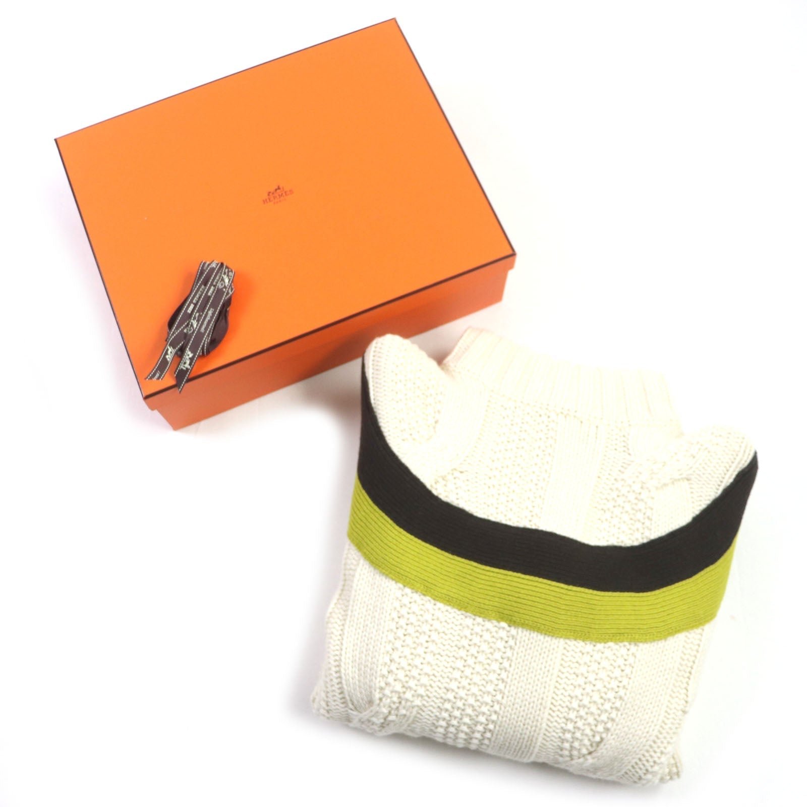 HERMES sweater Main: 70% wool, Main: 30% cashmere white mens S Used | AlmaBagz
