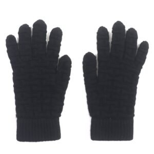 HERMES gloves Main: 100% cashmere black mens M Used | AlmaBagz
