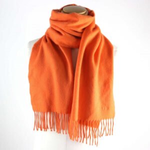 HERMES Scarf cashmere Orange | AlmaBagz