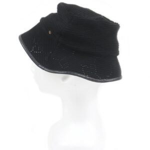 GUCCI hat 656573 Main: 100% cotton, some parts: leather black mens M Used | AlmaBagz