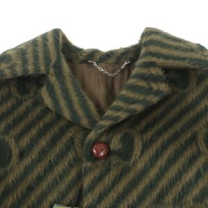 GUCCI Stainless collar coat 639261 Outer: 55% llama, Outer: 45% wool, Lining: 100% rayon, Part: 82% polyester, Part: 18% polyester green mens 44 Used | AlmaBagz