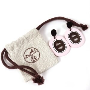 HERMES Pierce Main: Buffalo horn Pink Brown Black Fidelio Village PM Women Used | AlmaBagz