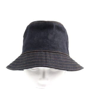 HERMES hat Main: 100% cotton Indigo blue mens 57 Used | AlmaBagz