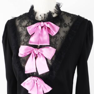 GUCCI one piece 445253 Outer: 98% rayon, Outer: 2% polyurethane, Part: 100% nylon, Part: 70% rayon, Part: 30% nylon Black pink Women S Used | AlmaBagz