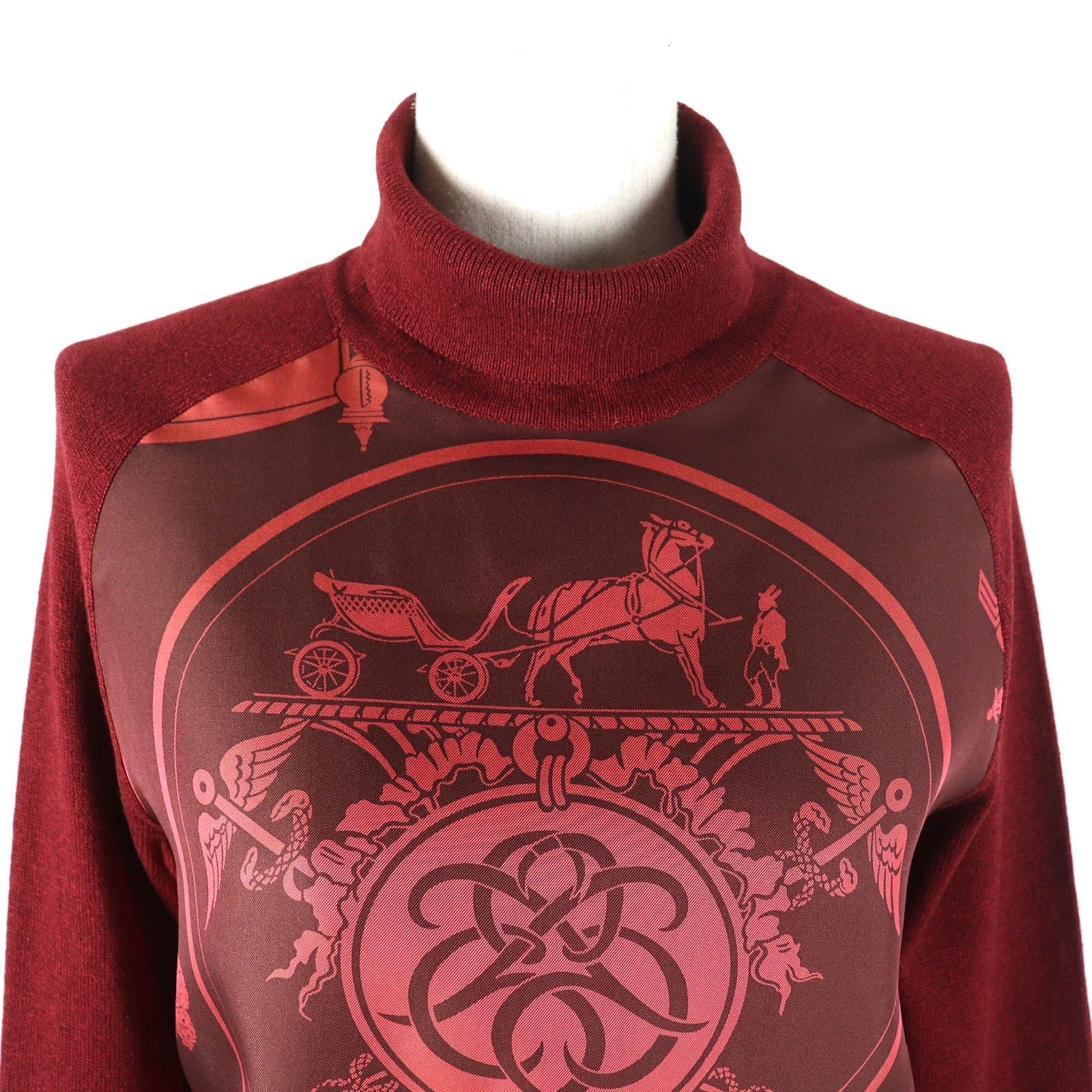 HERMES knit silk Red brown ME | AlmaBagz - Image 3