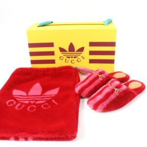 GUCCI Mule 722442 Fur, Leather Red Women 37 Used | AlmaBagz