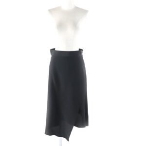 HERMES skirt Main: 100% silk black Women 36 Used | AlmaBagz