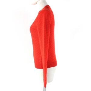 HERMES knit 2E2624DE Main: 100% wool Red Women 34 Used | AlmaBagz