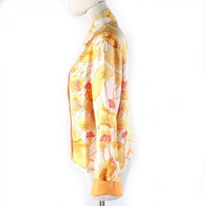 HERMES Long sleeve shirt Main: 100% silk Orange type Margiela period Les Capucines Women 38 Used | AlmaBagz