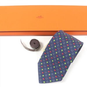 HERMES tie H606012T silk Marin JOB INTERVIEW | AlmaBagz