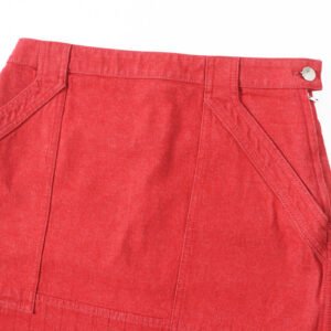 HERMES skirt 2E0350DQ Outer: 98% cotton, Outer: 2% polyurethane, Lining: 64% cotton, Lining: 33% rayon, Lining: 3% polyurethane Red Crude cell Women 38 Used | AlmaBagz