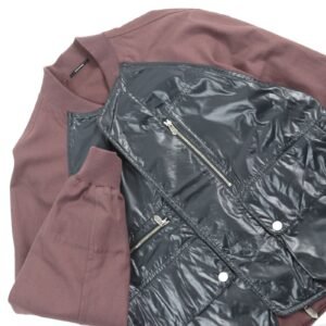 HERMES Jacket 21-5514 Main: 100% cotton, part: 100% nylon, part: 81% cotton, part: 16% nylon, part: 3% polyurethane Purple Khaki Gray mens 54 Used | AlmaBagz
