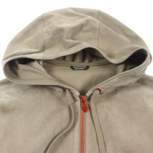 HERMES Jacket Main: Reindeer leather, Sleeve lining: 100% Cupra, Part: 100% Cotton Beige orange mens 44 Used | AlmaBagz