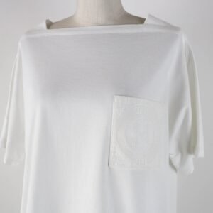 HERMES Short sleeve T-shirt 3H4615DL Main: 100% cotton white Women 38 Used | AlmaBagz