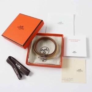 HERMES bracelet Main: Leather yellow Mini Kelly Double Tour Women Used | AlmaBagz