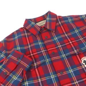 GUCCI Long sleeve shirt 720960 Outer material: 90% wool, Outer material: 10% nylon, Part: 100% polyester Red mens 48 Used | AlmaBagz