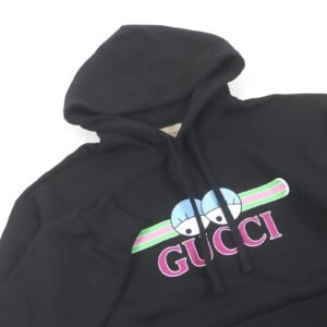 GUCCI Hoodie 782788 Main: 100% cotton, part: 97% cotton, part: 3% polyurethane black mens S Used | AlmaBagz